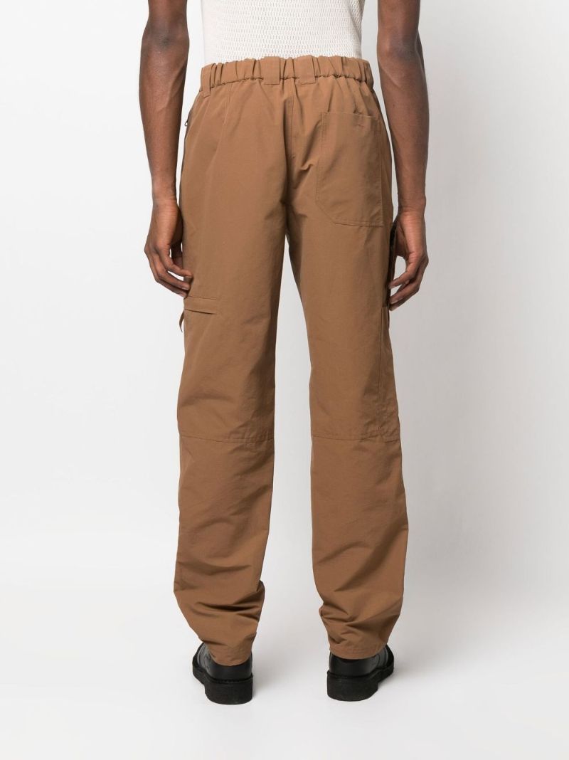 Brown Straight-leg Utility Trousers