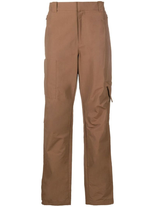 Brown Straight-leg Utility Trousers