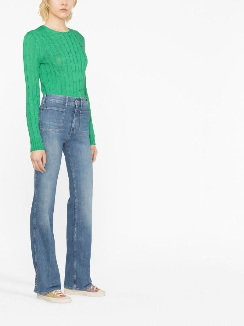 Blue Stonewash Straight Leg Jeans