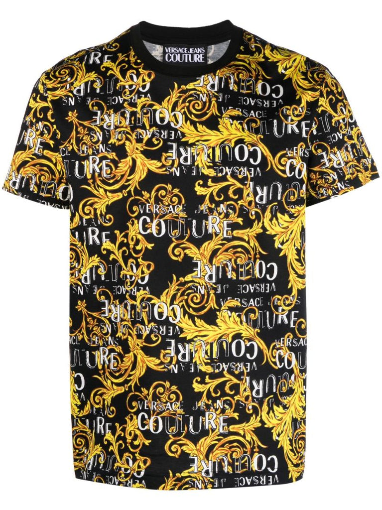 Black Baroque-print Short-sleeve T-shirt