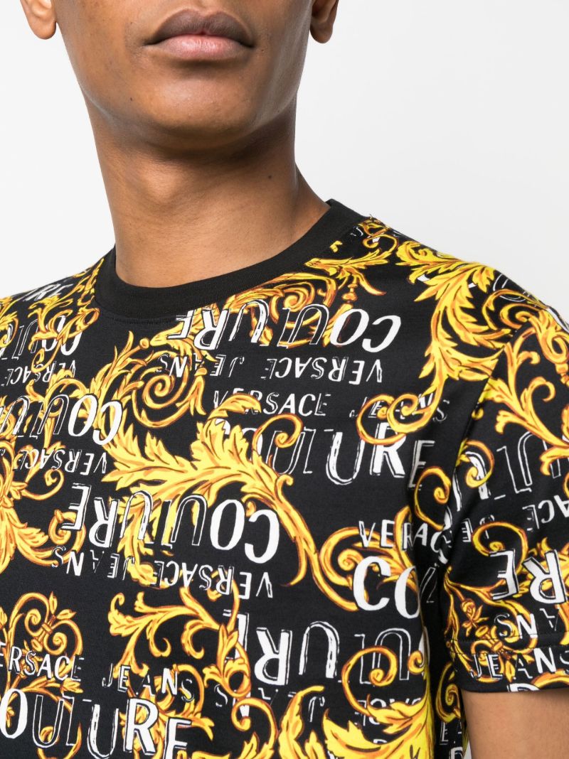 Black Baroque-print Short-sleeve T-shirt