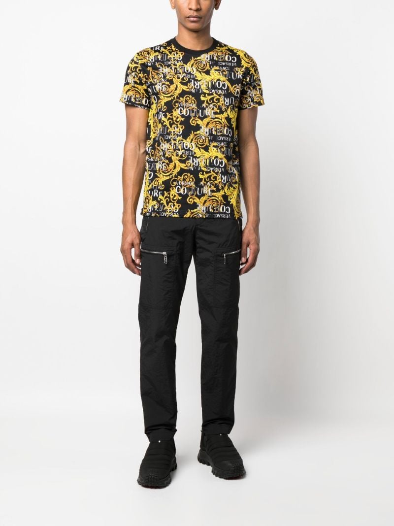 Black Baroque-print Short-sleeve T-shirt
