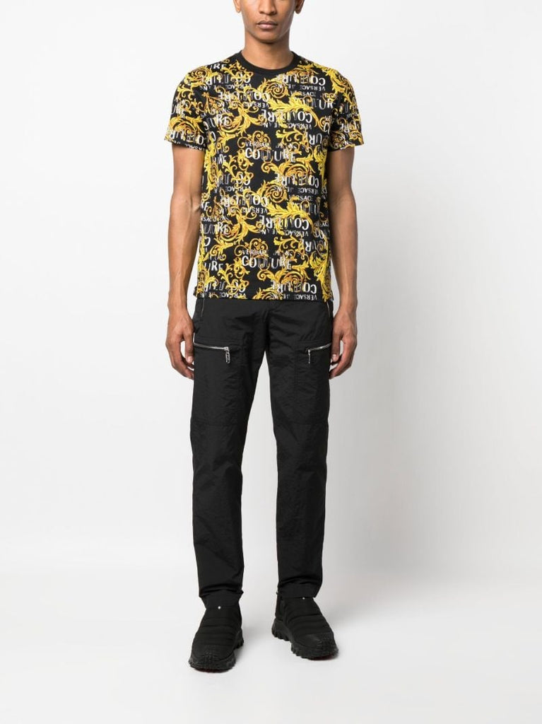 Black Baroque-print Short-sleeve T-shirt