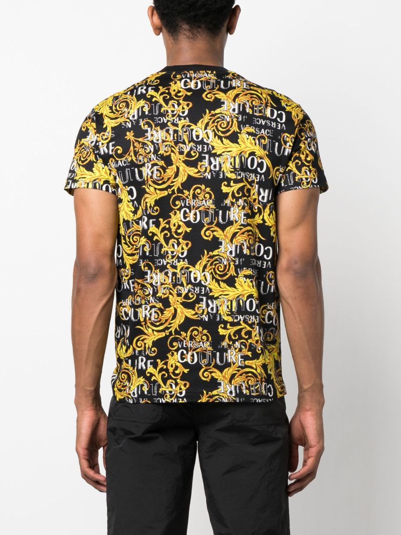 Black Baroque-print Short-sleeve T-shirt