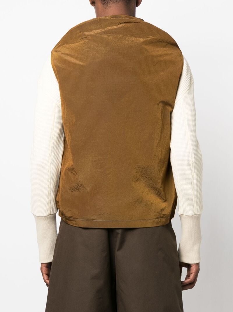 Brown Seed Zip-up Gilet