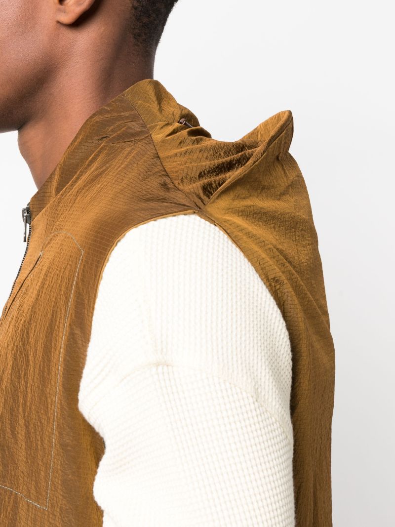 Brown Seed Zip-up Gilet