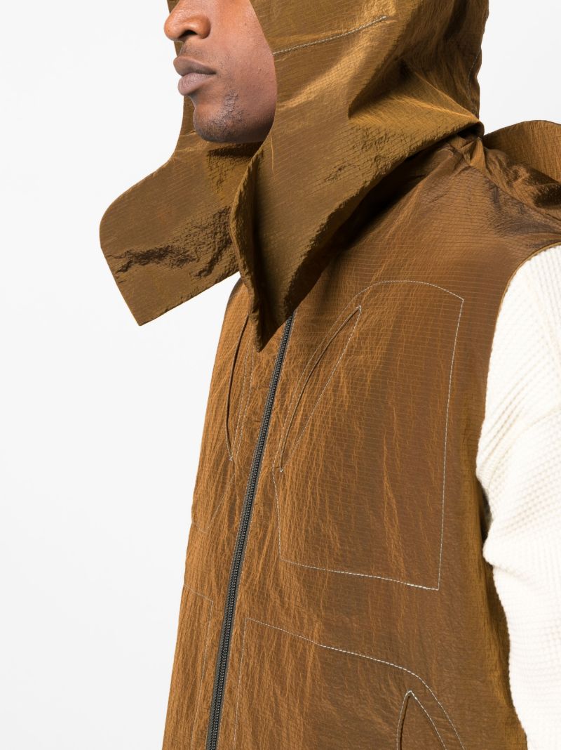 Brown Seed Zip-up Gilet
