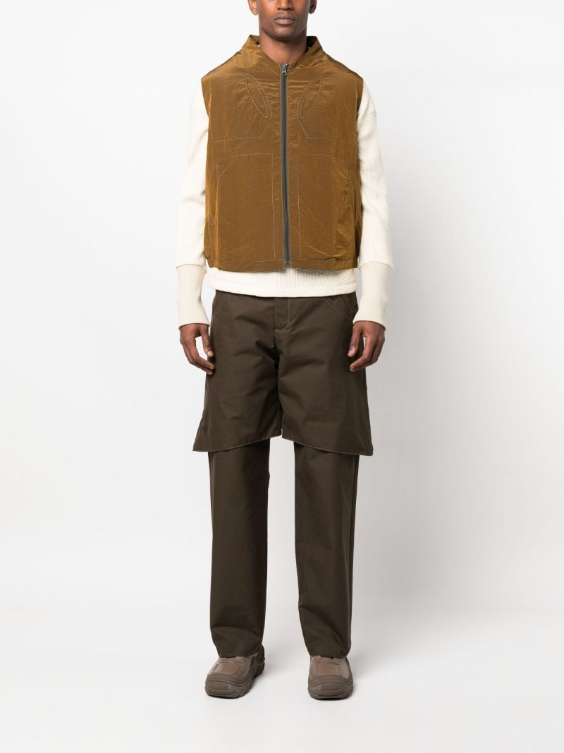 Brown Seed Zip-up Gilet