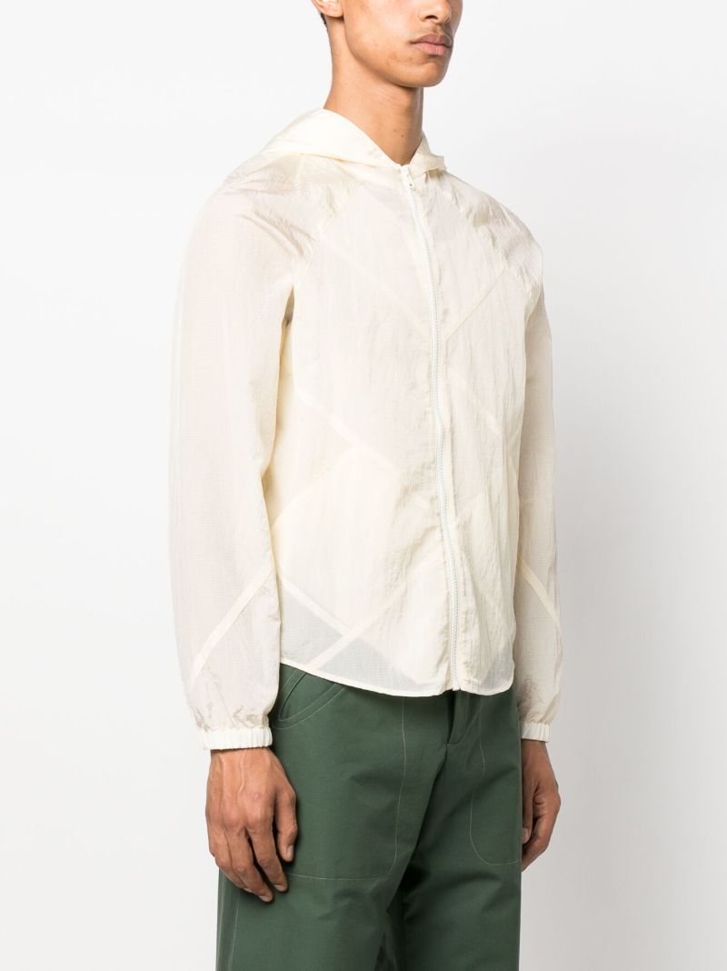 White Pastry Hooded Zip-up Jacket
