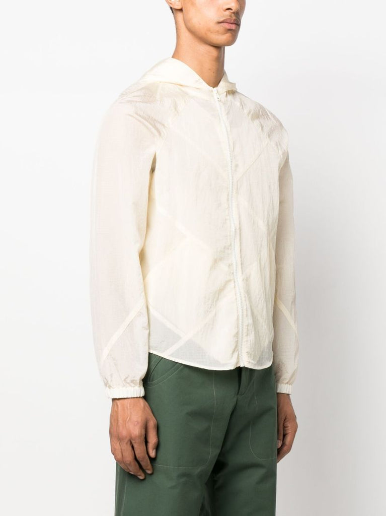 White Pastry Hooded Zip-up Jacket