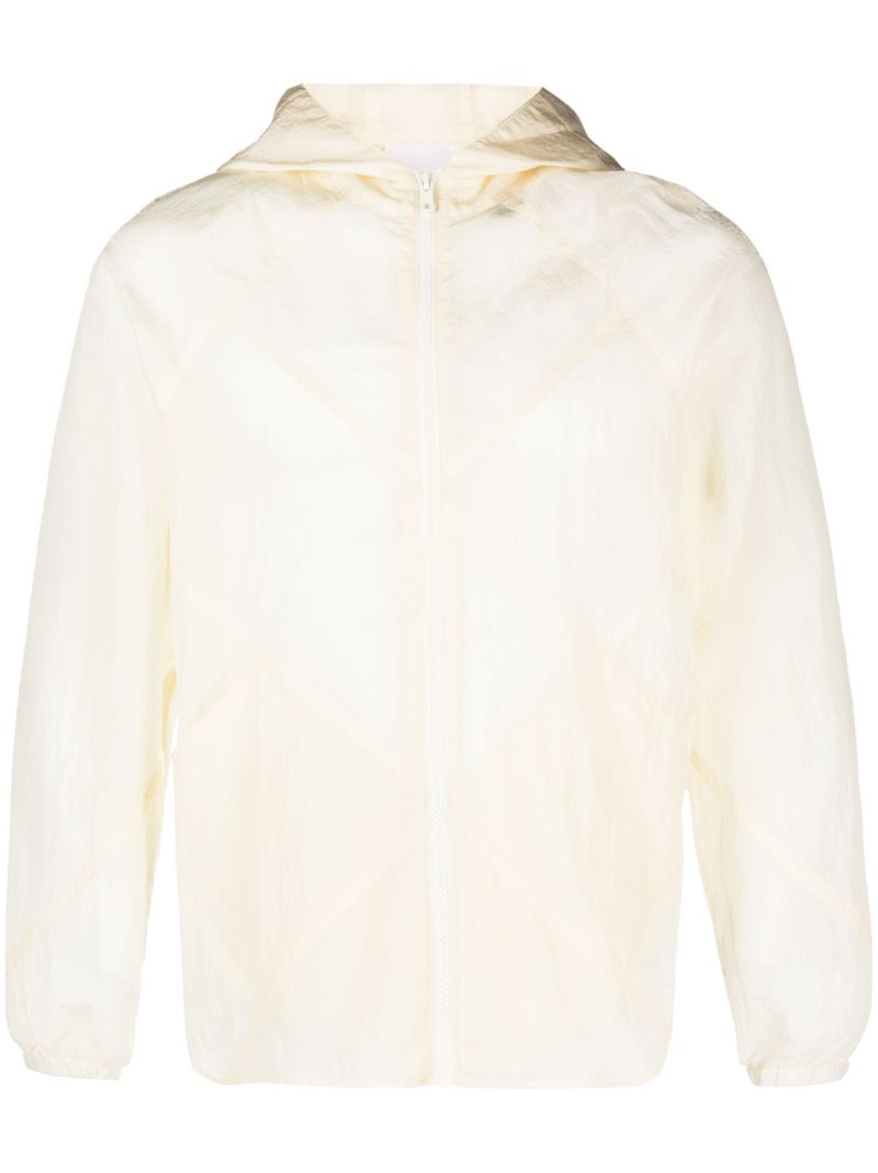 White Pastry Hooded Zip-up Jacket