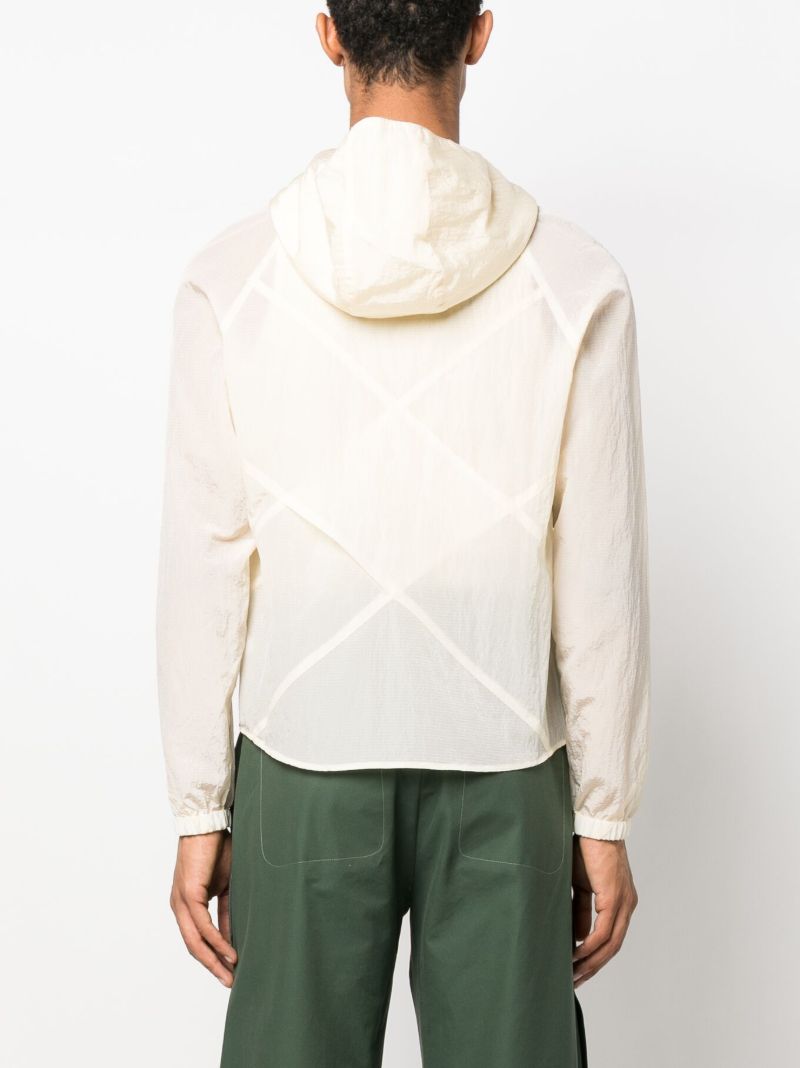 White Pastry Hooded Zip-up Jacket