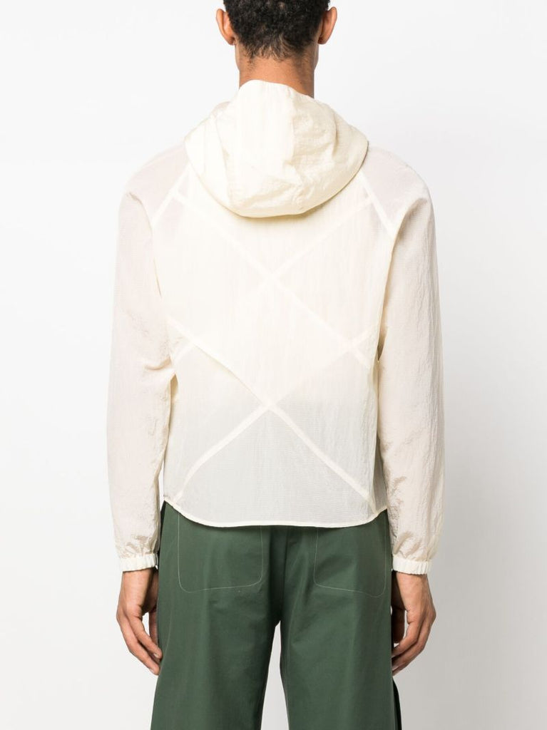White Pastry Hooded Zip-up Jacket