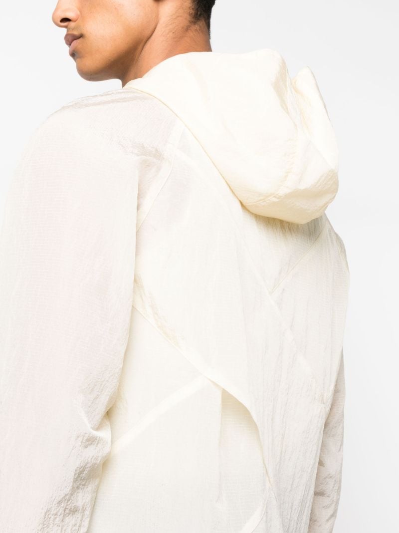 White Pastry Hooded Zip-up Jacket
