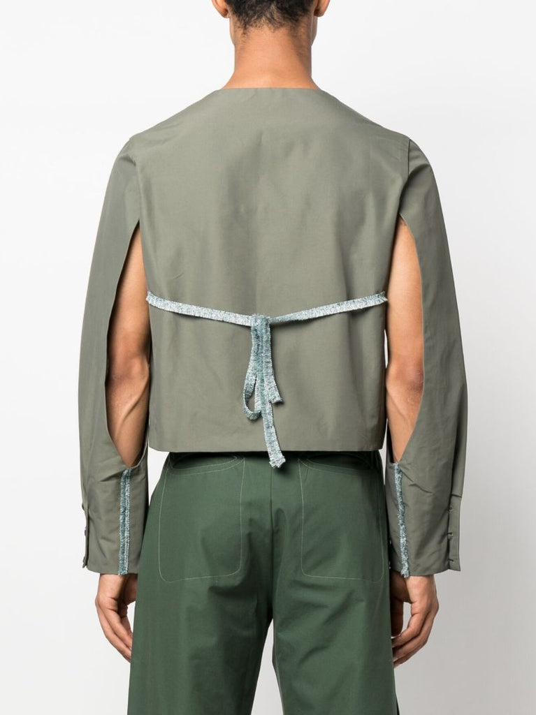 Green Kurmanji Cut-out Jacket