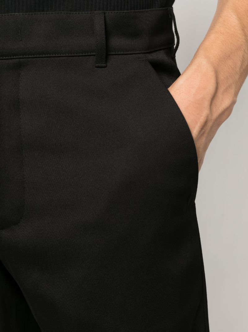 Black Wool Wide-leg Trousers