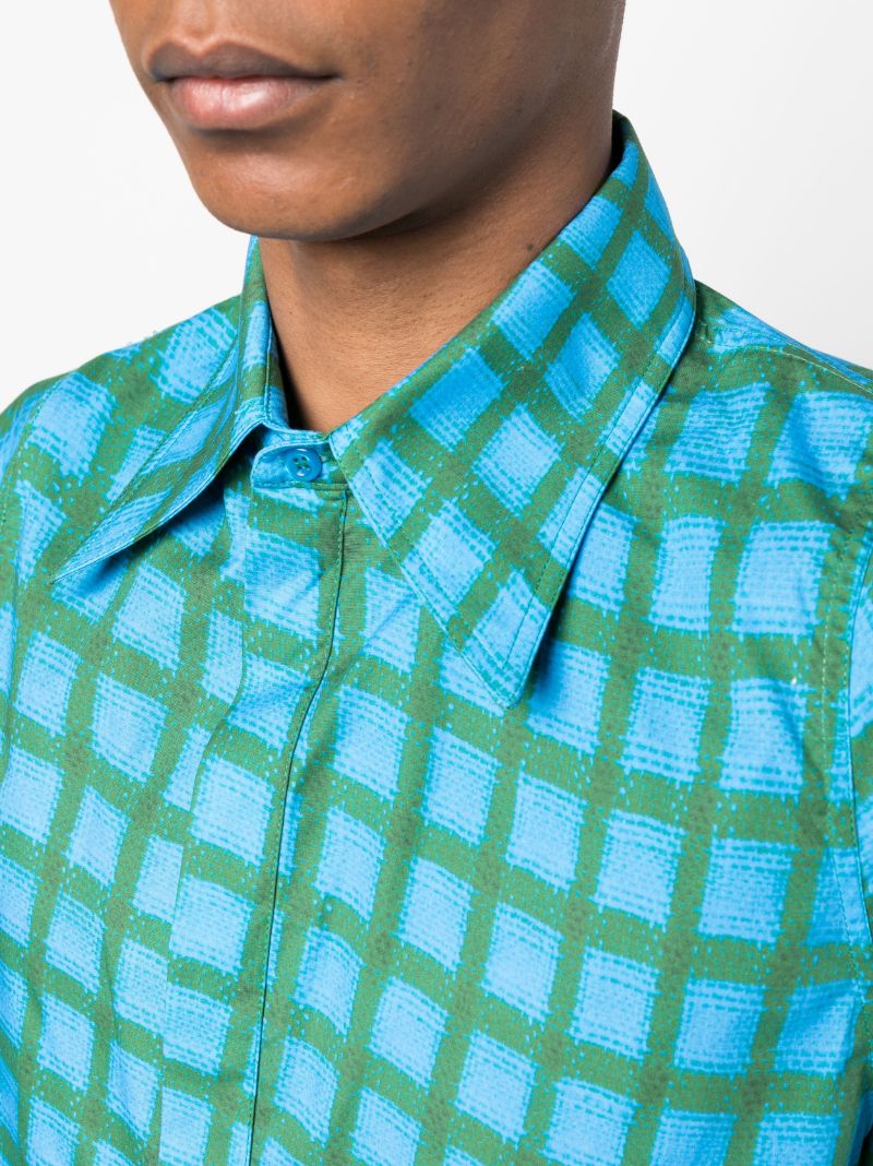 Blue Lamont Printed Cotton Shirt