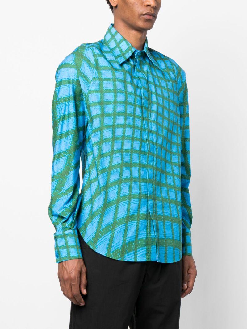 Blue Lamont Printed Cotton Shirt