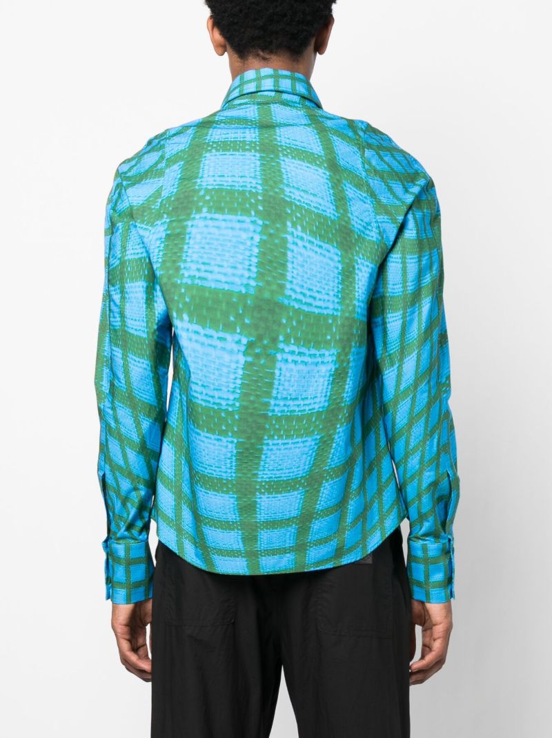 Blue Lamont Printed Cotton Shirt