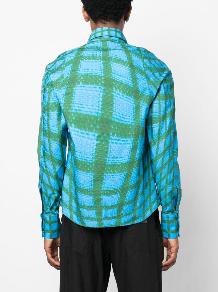 Blue Lamont Printed Cotton Shirt