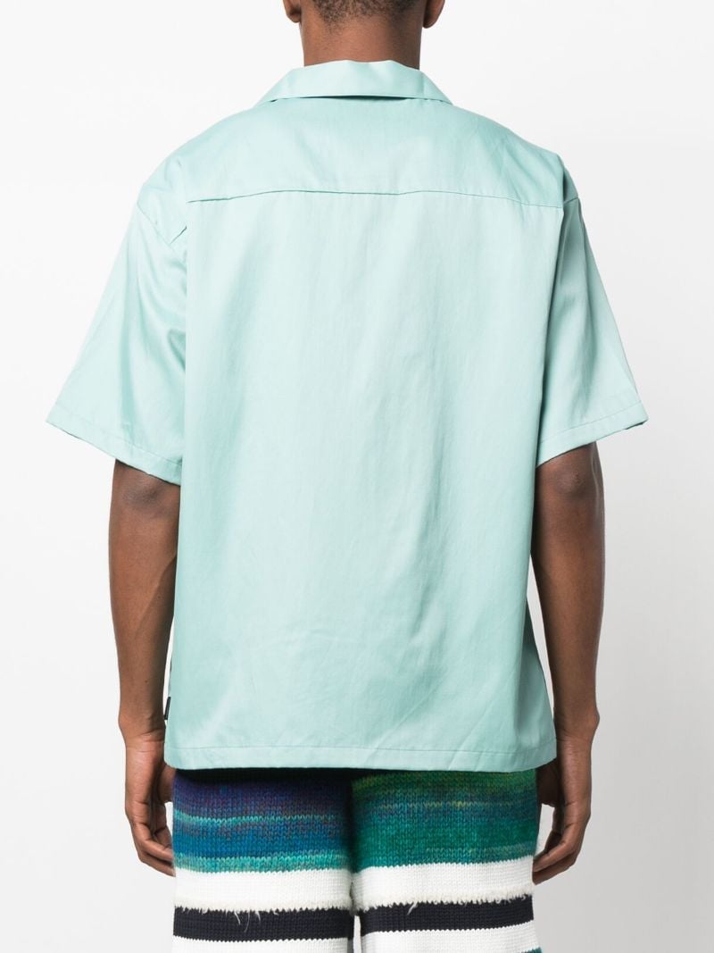 Blue Embroidered Logo Short-sleeve Shirt
