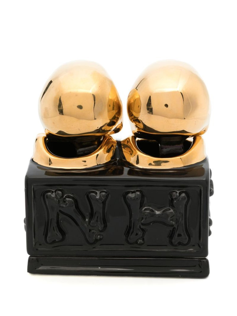 Black Dual Skull Incense Chamber
