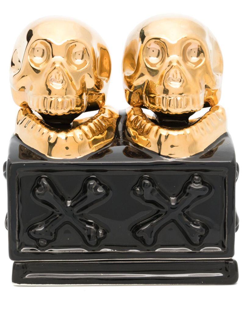 Black Dual Skull Incense Chamber