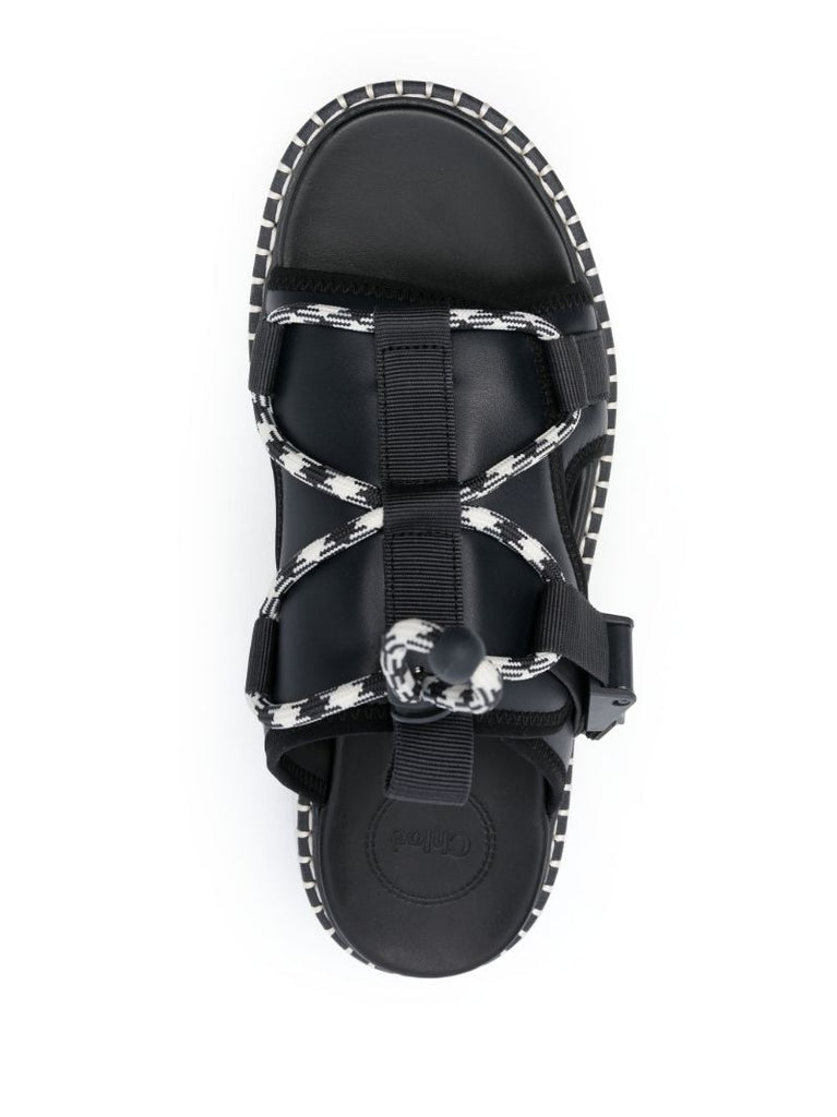 Black Lilli Flatform Sandals