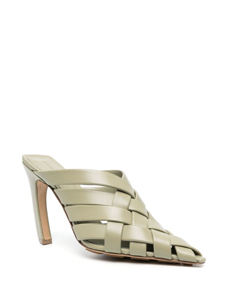 Green Alfie 100 Leather Mules