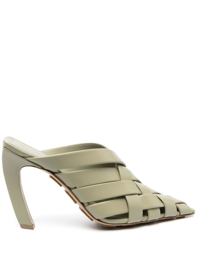 Green Alfie 100 Leather Mules