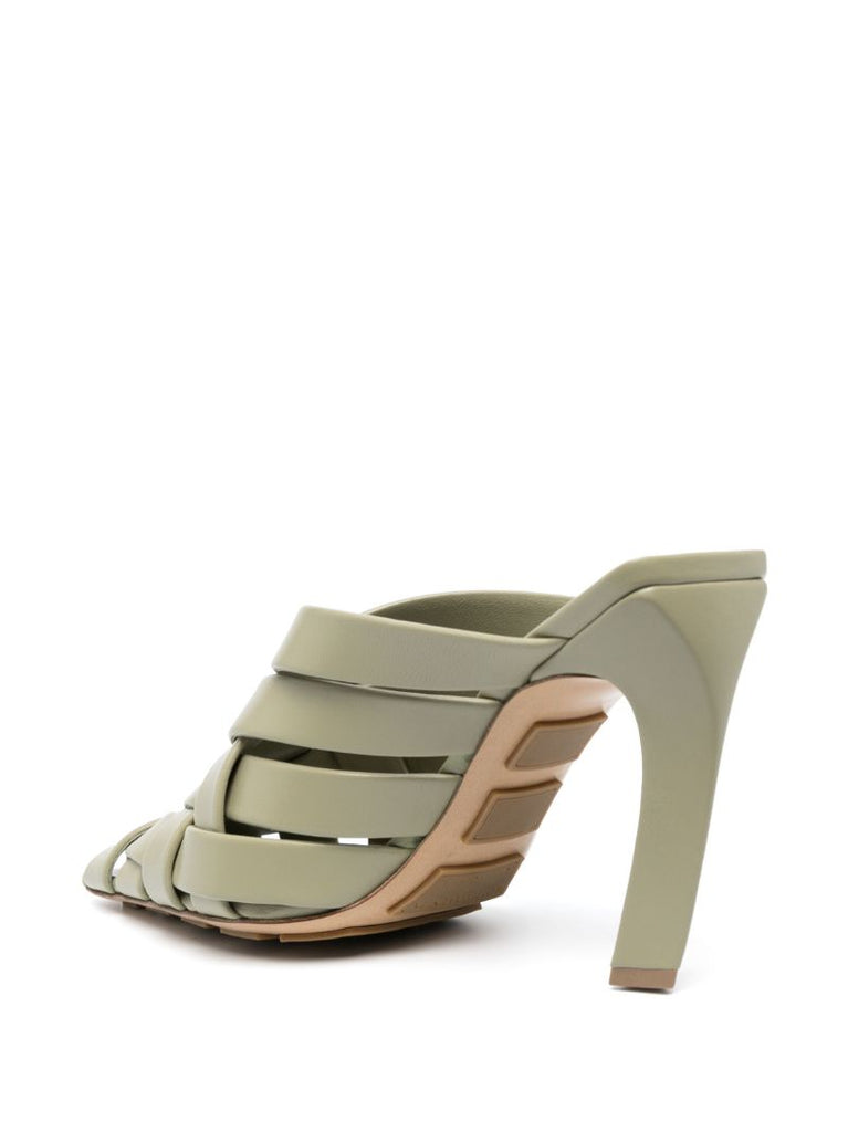 Green Alfie 100 Leather Mules