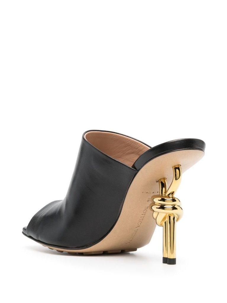Black Knot 90 Leather Mules