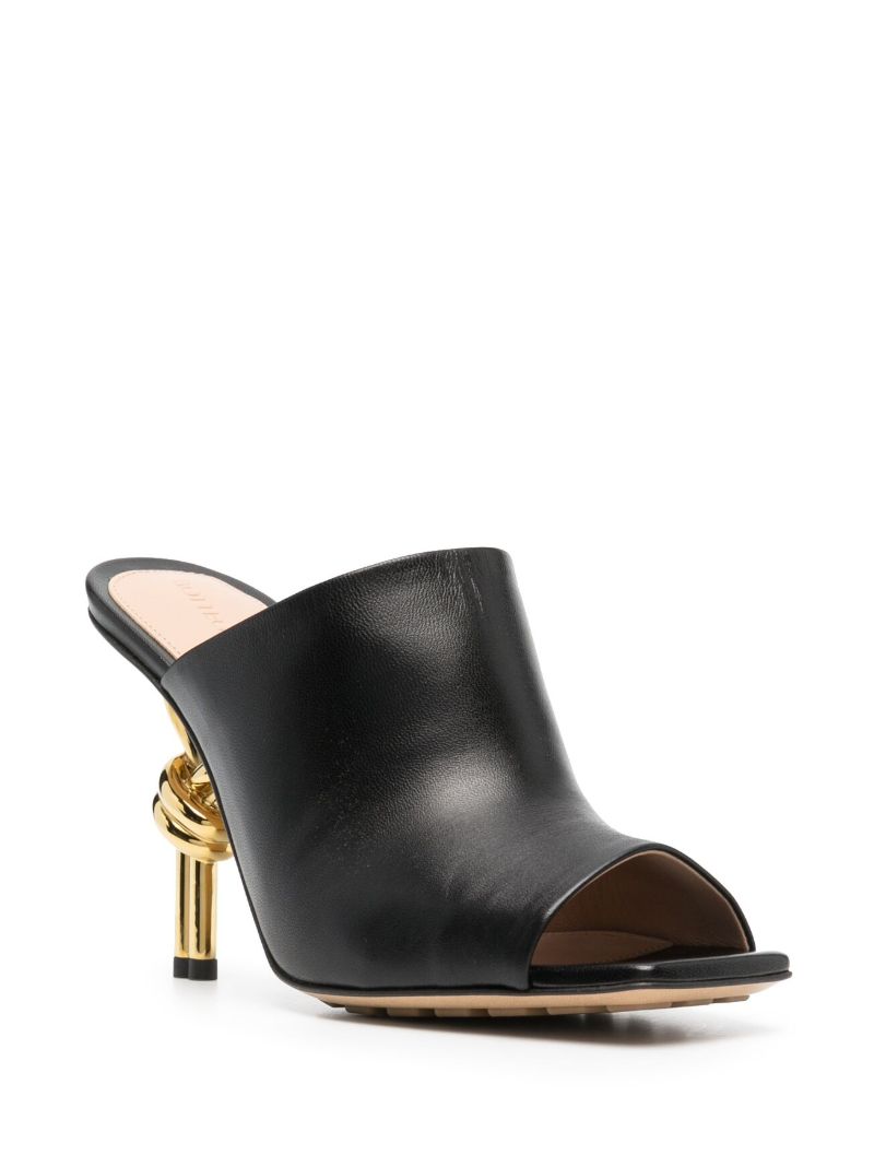 Black Knot 90 Leather Mules