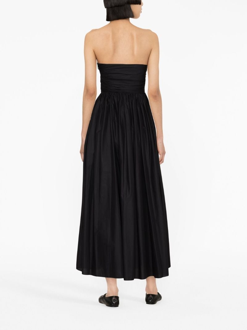 Black Halterneck Cotton Midi Dress