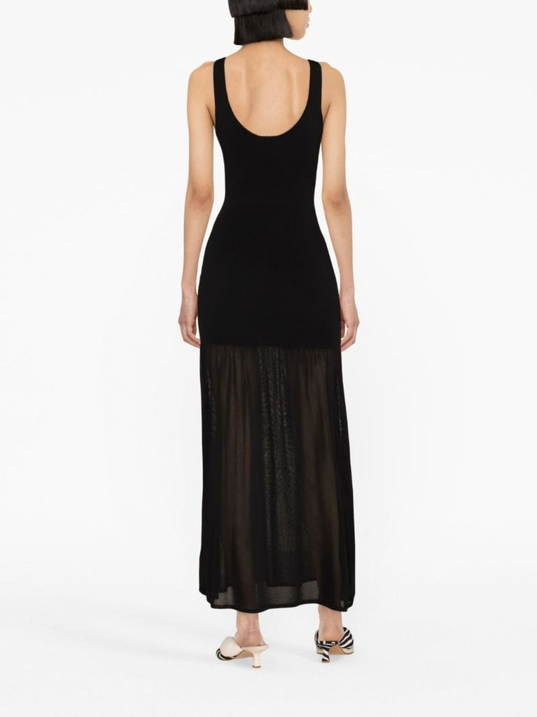 Black Knitted Maxi Dress