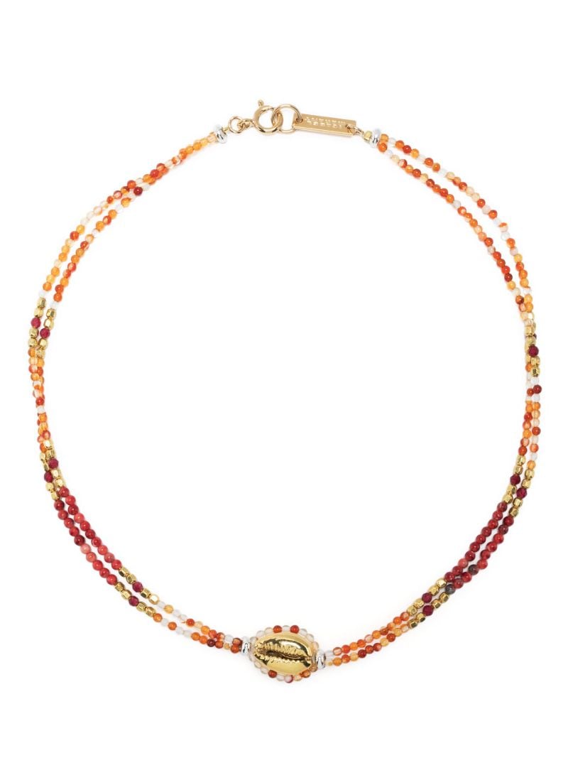 Gold-tone Malebo Beaded Choker