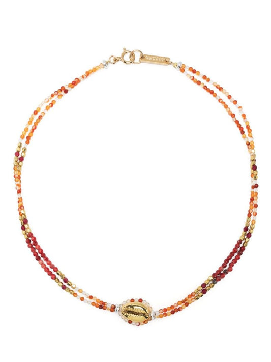 Gold-tone Malebo Beaded Choker