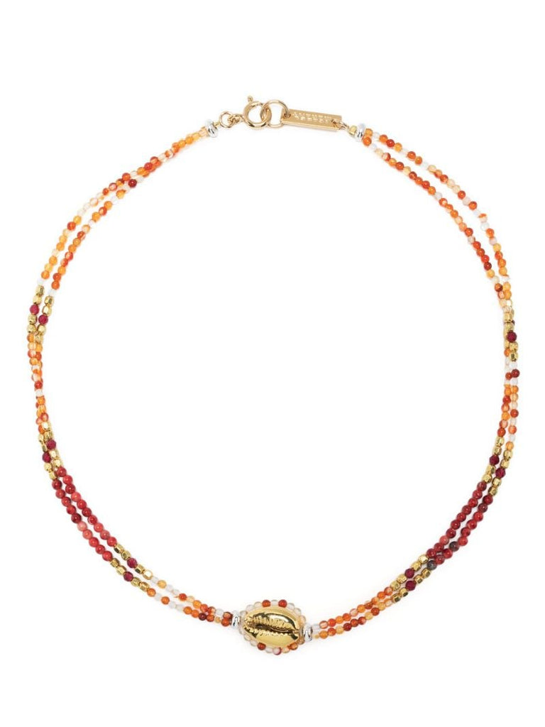 Gold-tone Malebo Beaded Choker
