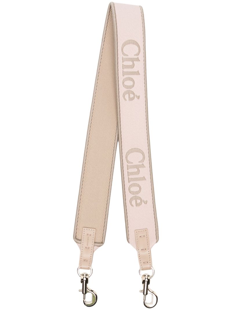 Neutral Logo Embroidered Bag Strap