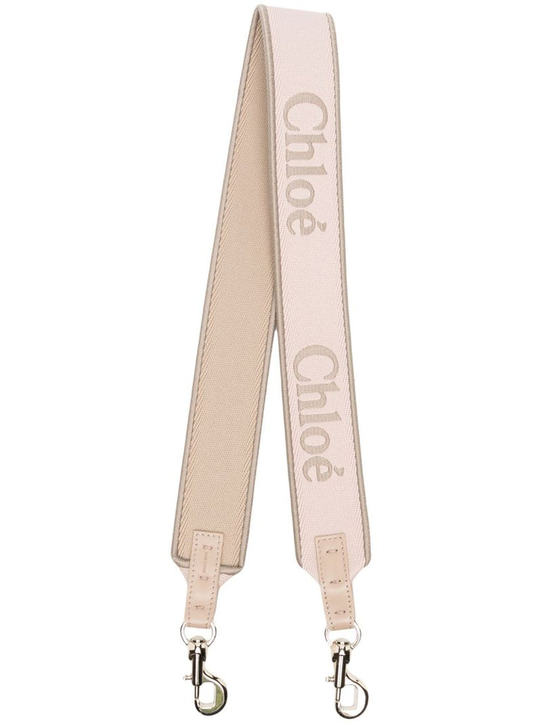 Neutral Logo Embroidered Bag Strap