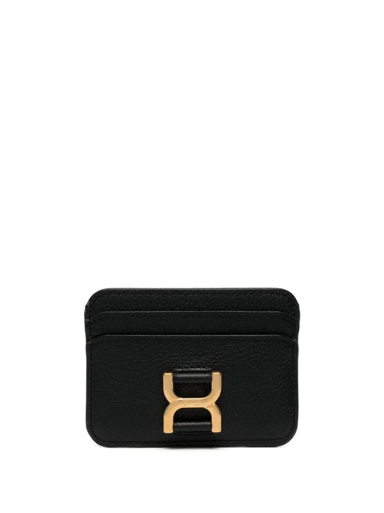 Black Marcie Leather Card Holder