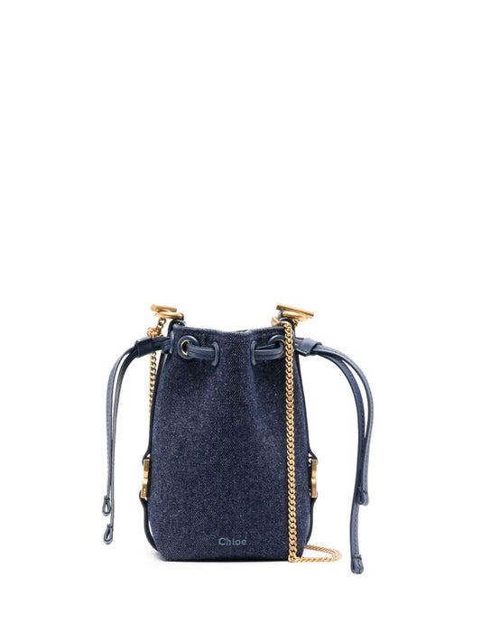 Blue Marcie Mini Denim Bucket Bag