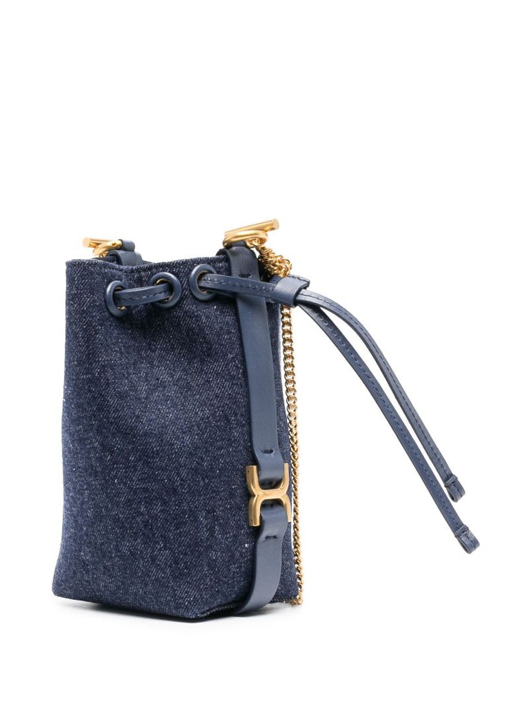 Blue Marcie Mini Denim Bucket Bag