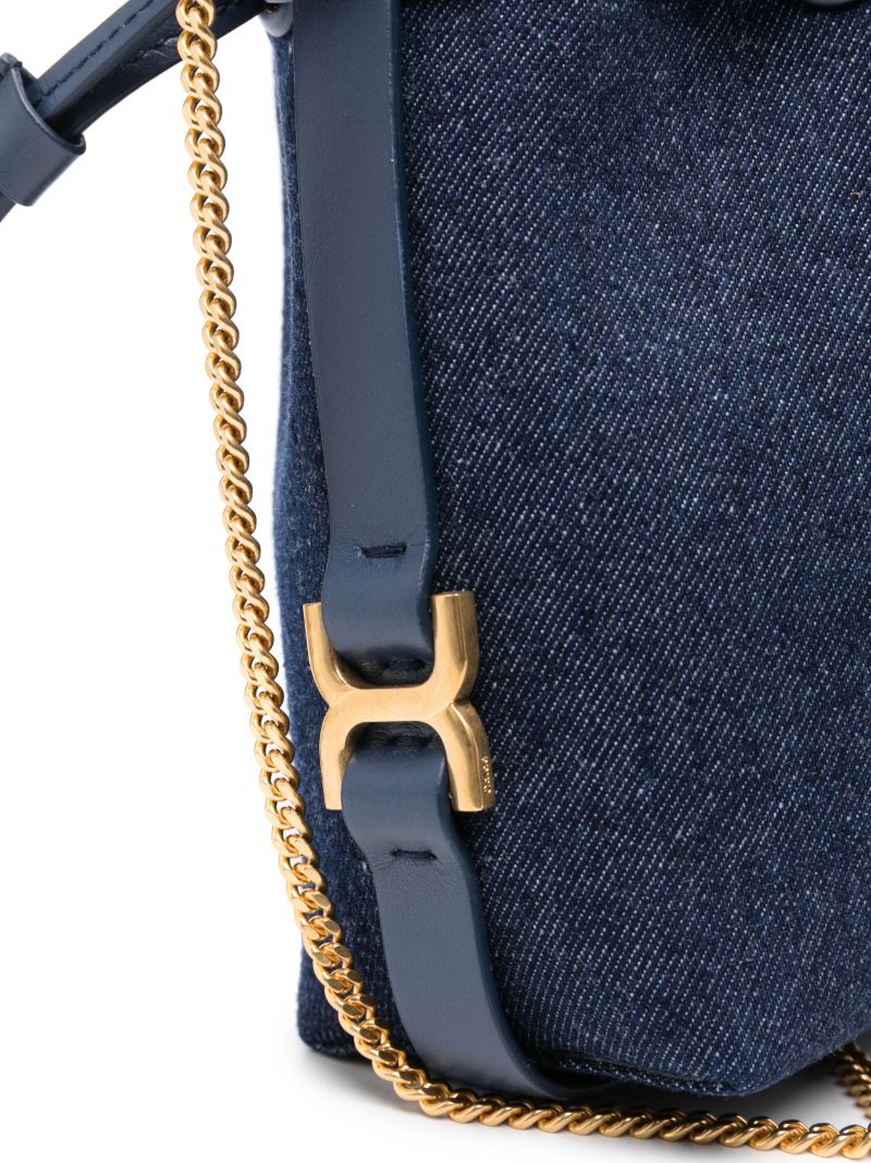 Blue Marcie Mini Denim Bucket Bag