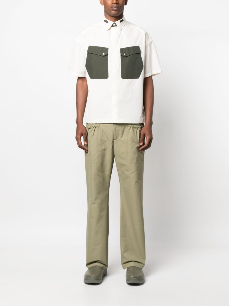Green Straight-leg Trousers
