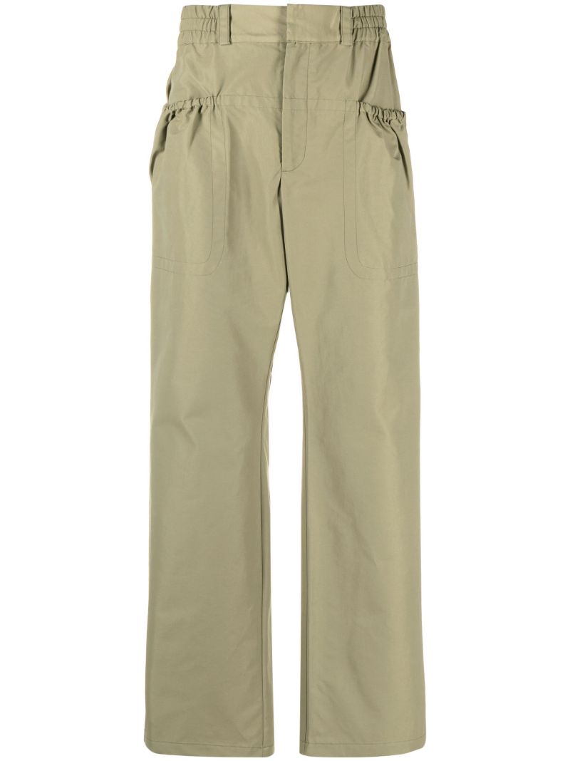 Green Straight-leg Trousers