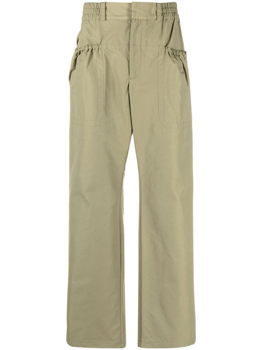 Green Straight-leg Trousers