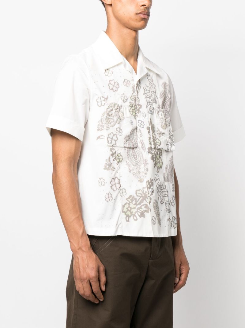 White Safari Paisley-print Shirt