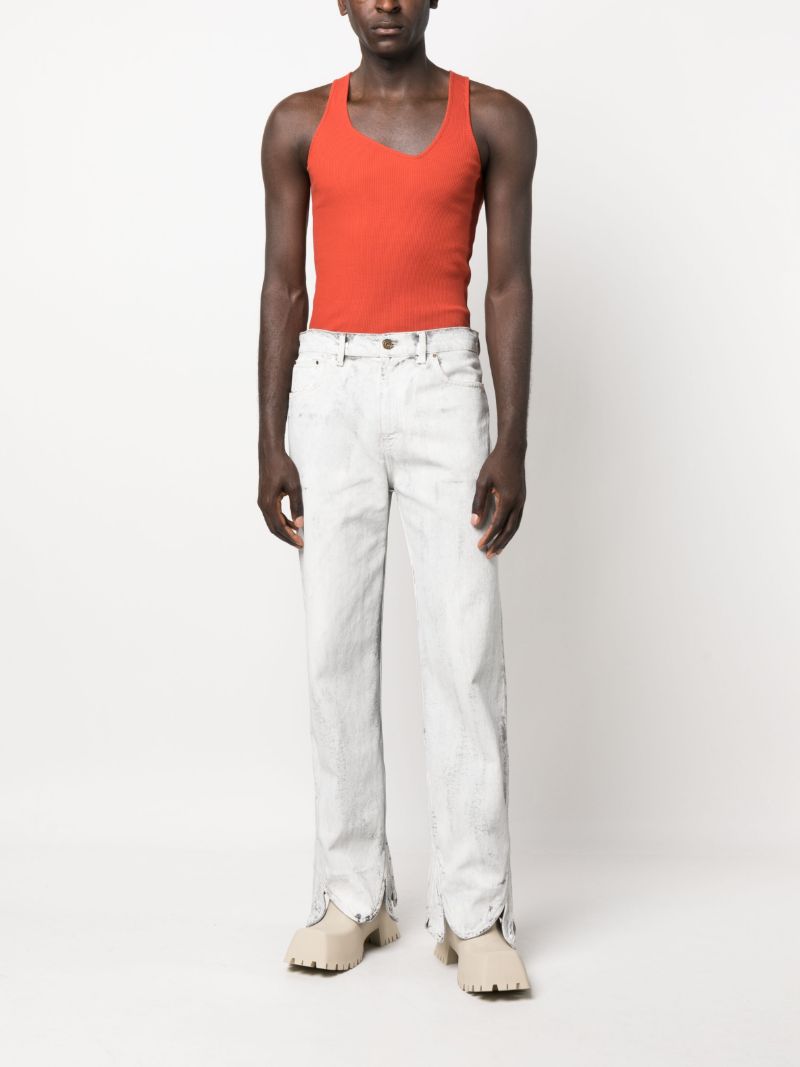 Red Y Neck 23 Cotton Vest