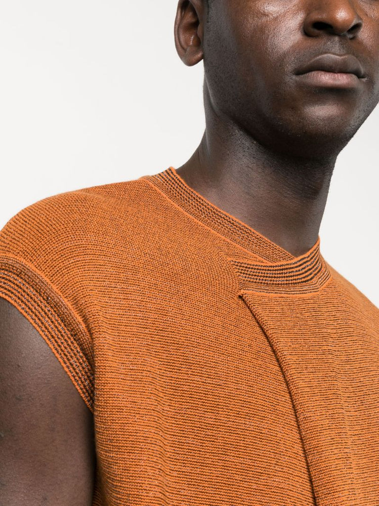 Orange Aduke Knitted Vest Top